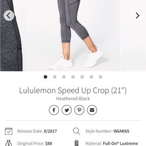Lululemon Speed Up Crop